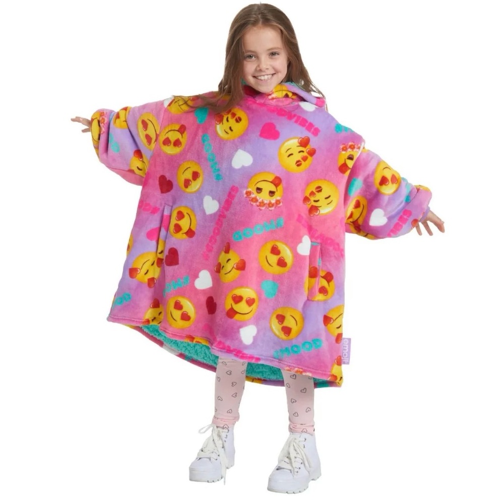 Emoji Kids Oversize Plush Hoodie size:4-10